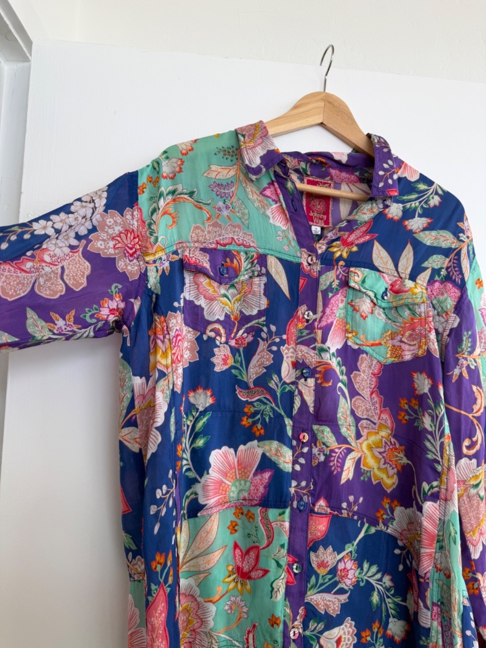 JOHNNY WAS Leya Button Up Shirt - Vivienne - Floral - Size Medium M - Picture 4 of 6